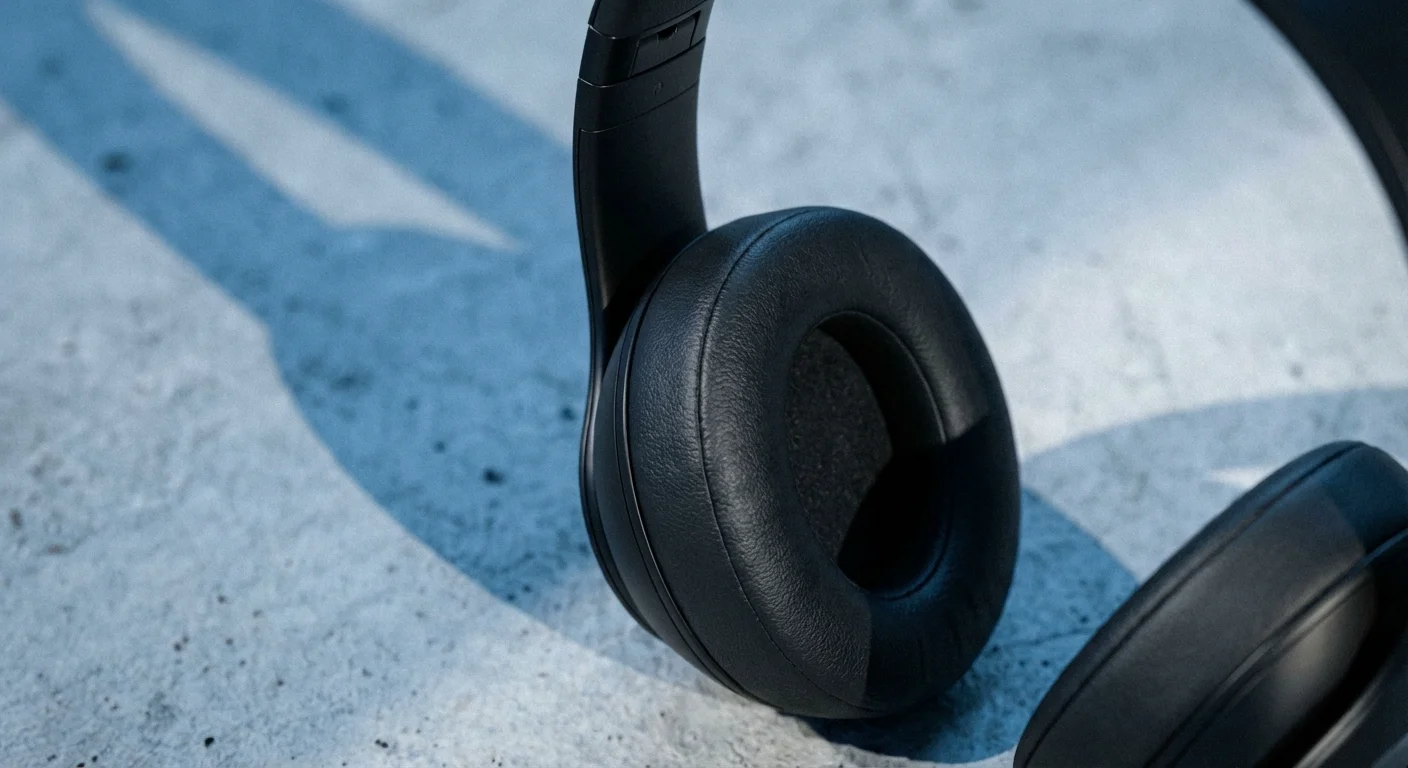 AI-generated headphones — top view