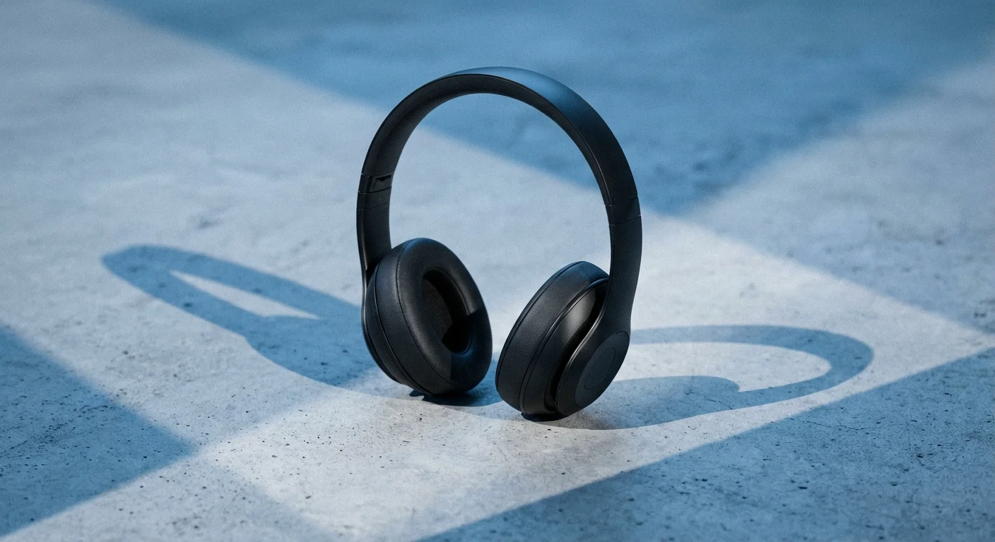 AI-generated wireless headphones product photo
